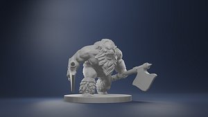Dwarf Berserker - Tabletop  Print Miniature 3D
