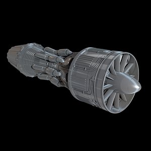 3dsmax jet engines turbine