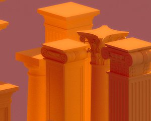 column capital 3D model