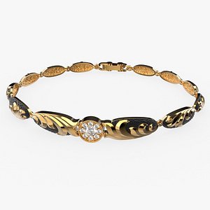 3D Diamond golden ratio Jewelry bracelet B3 3D print model