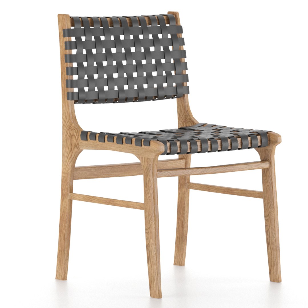 3D Model Woven Leather Dining Chair - TurboSquid 1663932