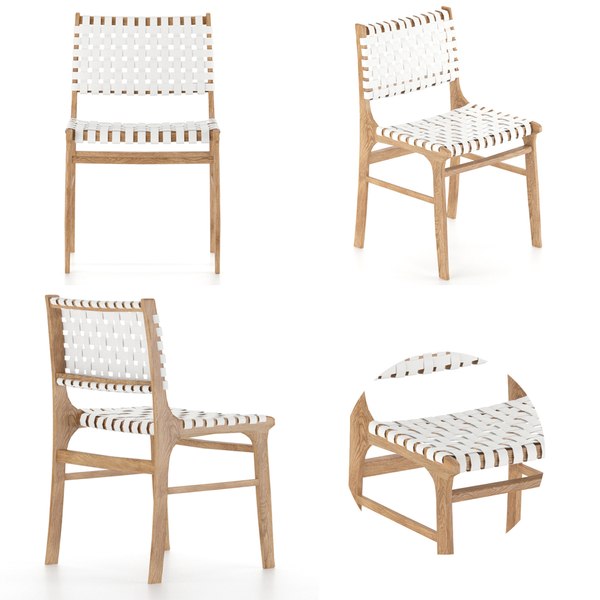 wisteria woven leather dining chair