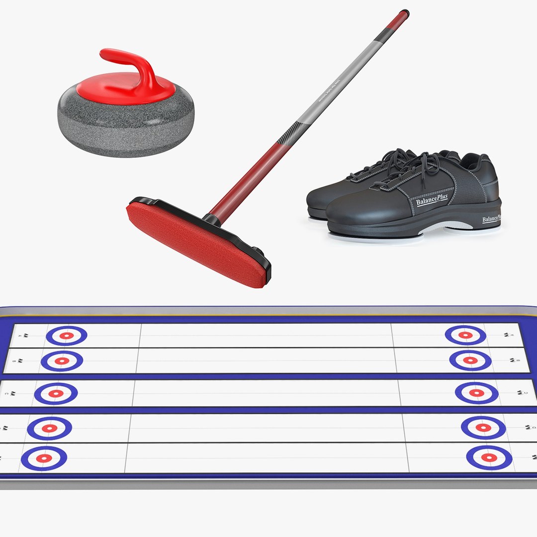 Curling Equipment Collection 2 3D model preview