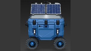 Solar Powered Smart Cooler Cart 3D Model 3D model