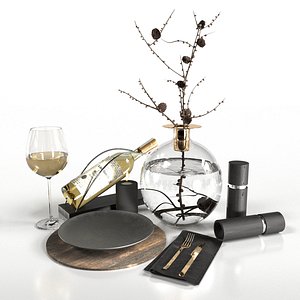 Tablesetting Dark 3D