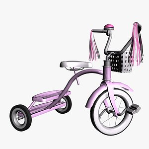 little lady tricycle 3d model