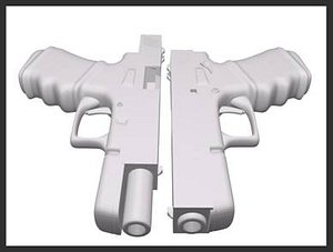 Easy print glock-like toy gun by MathMan, Download free STL model