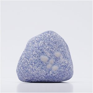 3D Smooth Natural Layered Bule River Stone
