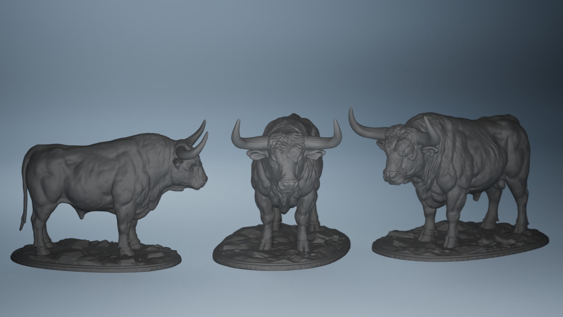 3D Bull Statue - STL File For 3D Printing - TurboSquid 2541567