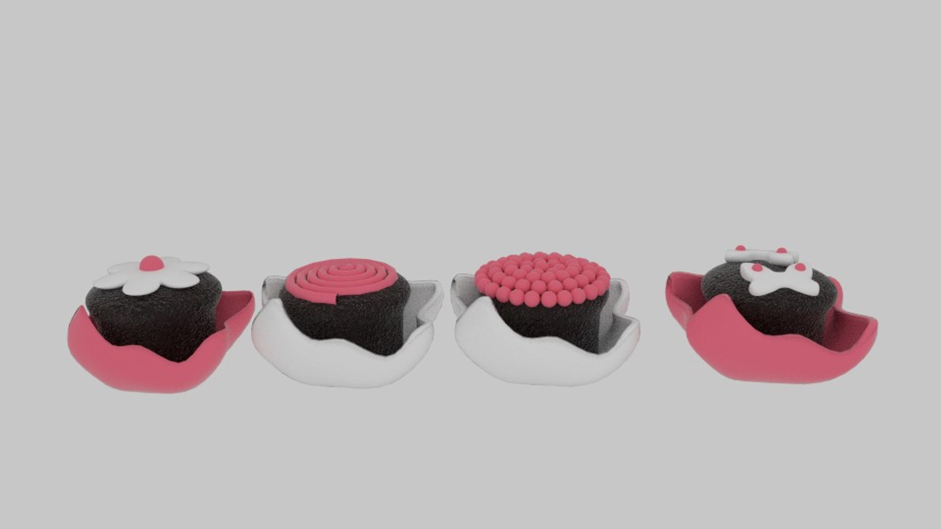 chocolate cupcake choco 3d model