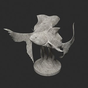Pisces Zodiac Statue 3D 3D model