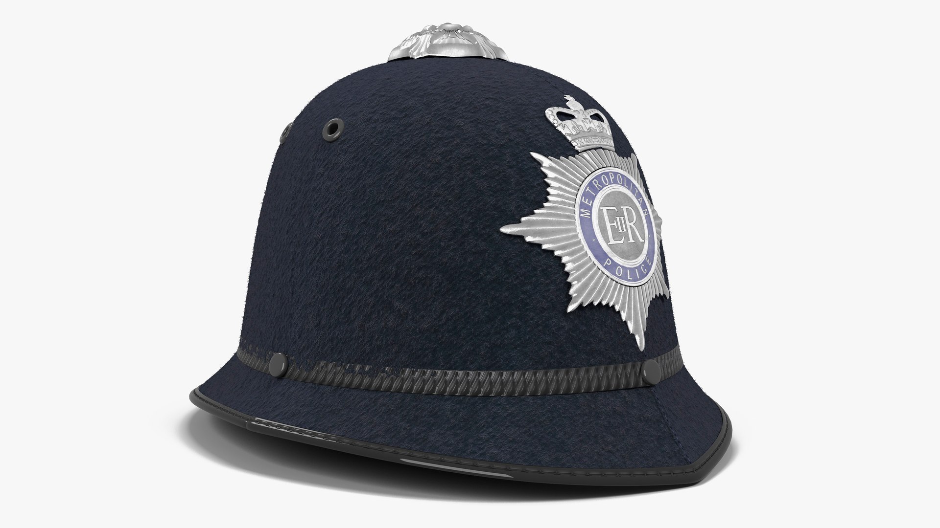 British Metropolitan Police Helmet Fur 3D model preview