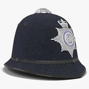 British Metropolitan Police Helmet Fur 3D model