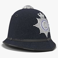 British Metropolitan Police Helmet Fur