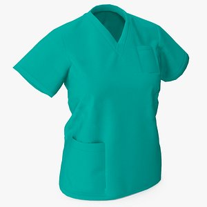 3D Medical Nurse T Shirt model
