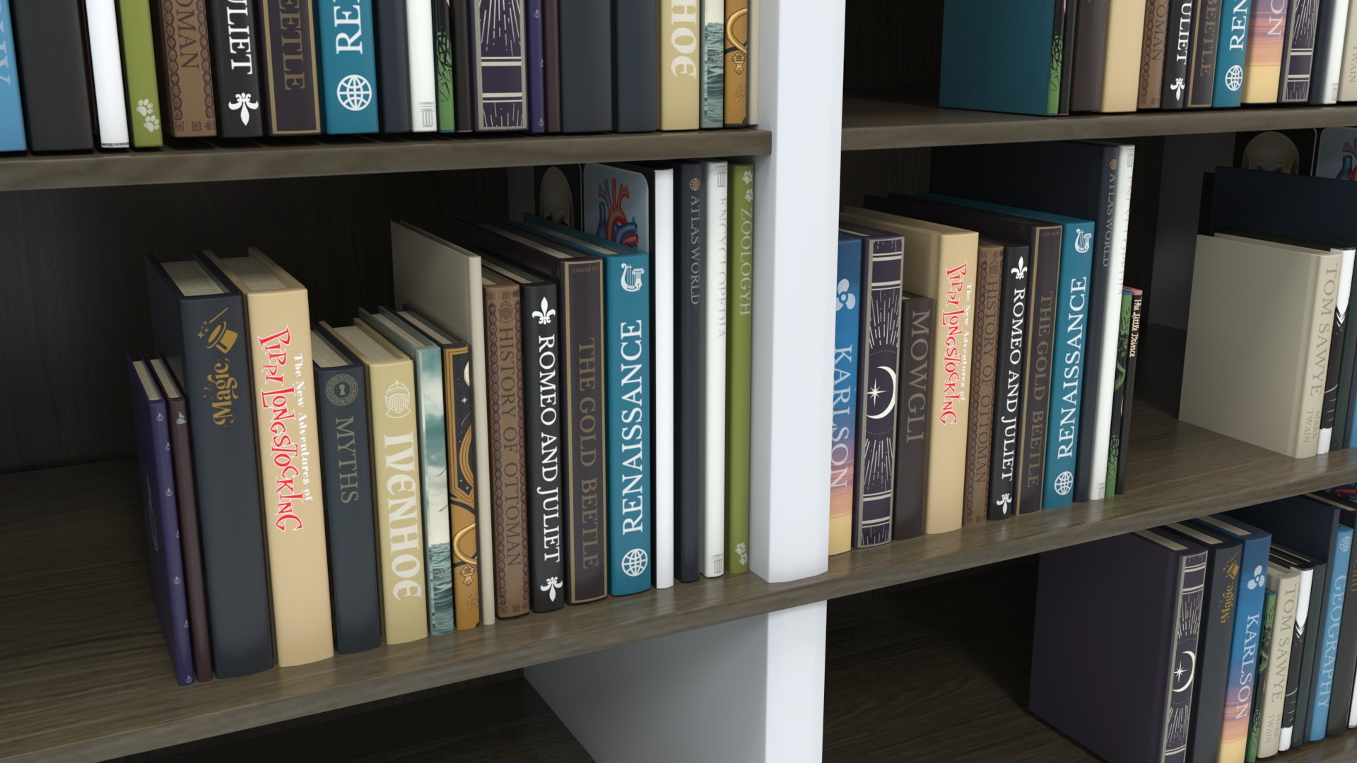 Large Bookshelf 3D Model - TurboSquid 2321496