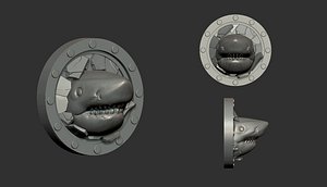 3D Shark Animal Wall Art 3D print model