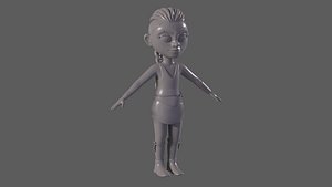 3D model Low poly Character