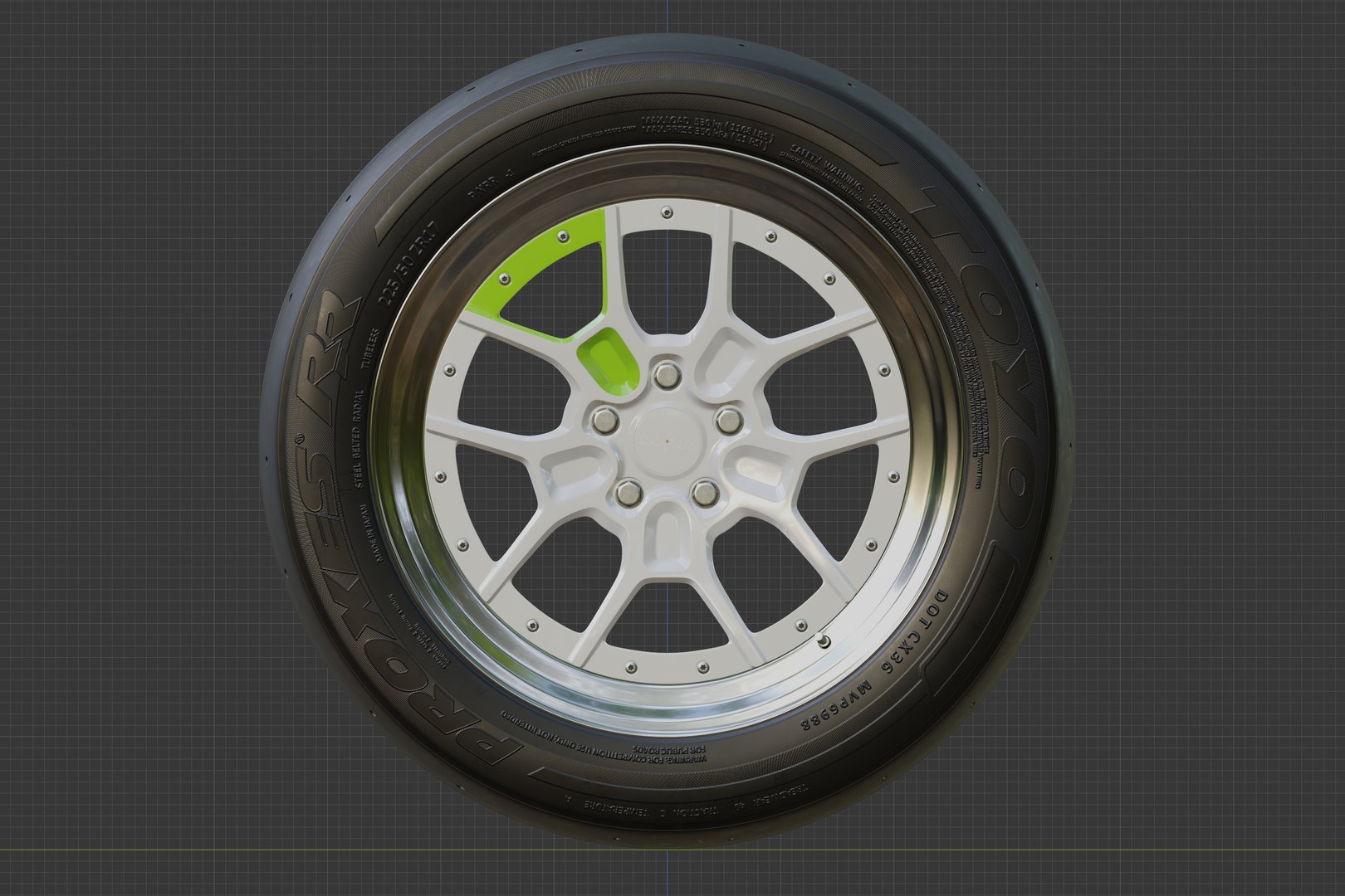 Car wheel TOYO PROXES RR tire with Rotiform ZMO 3D - TurboSquid 1713467