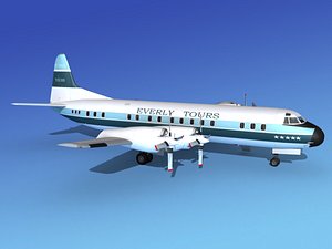 3d model of propellers l188 electra lockheed