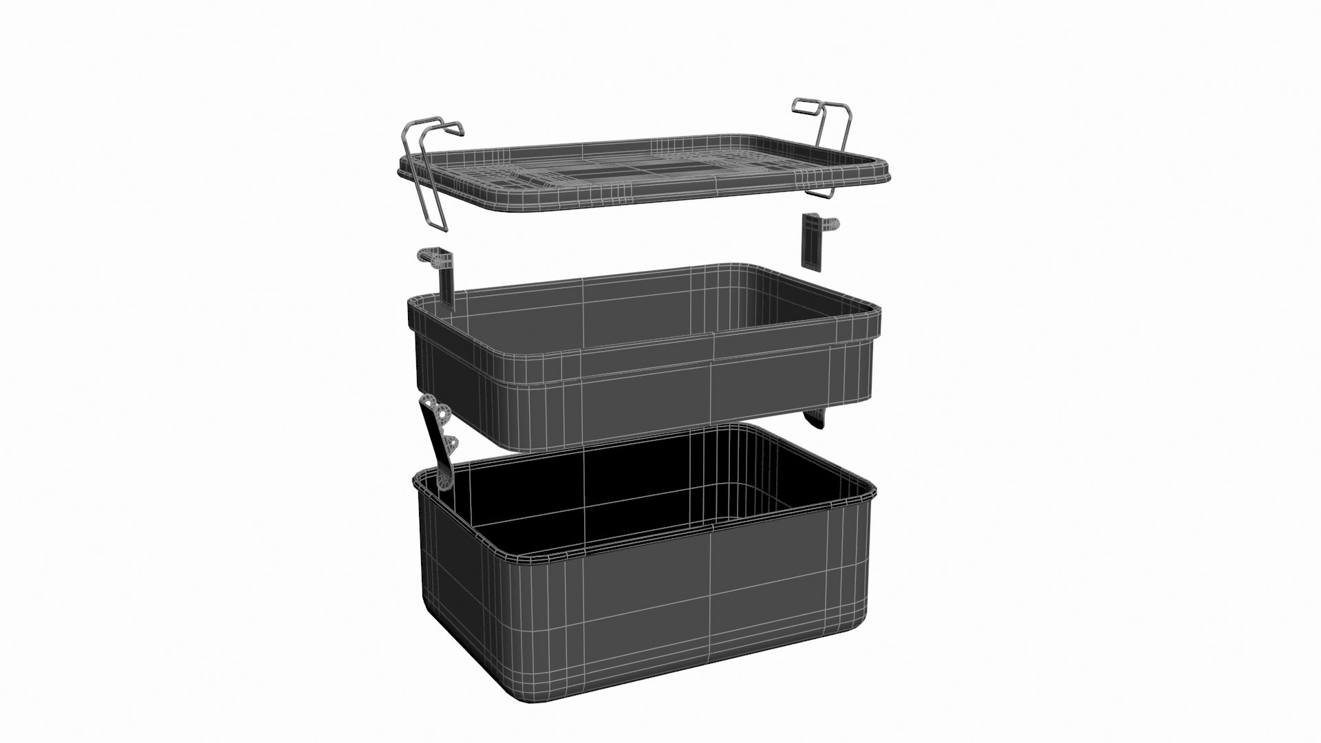 3D Model Lunch Box Inox - TurboSquid 2201128