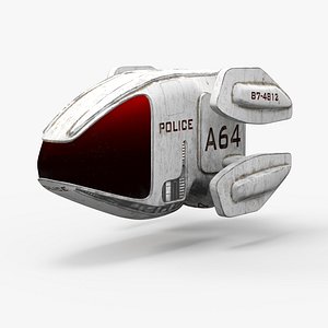 SF Police Drone White 3D model