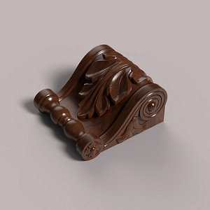 3D carved corbel cnc model