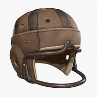 Vintage 1940 antique leather football helmet