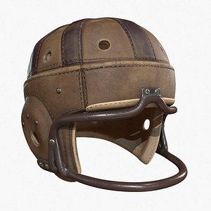 Vintage 1940 antique leather football helmet
