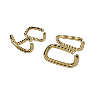 3D Gold necklaces bracelets and jewelry chians 2 model