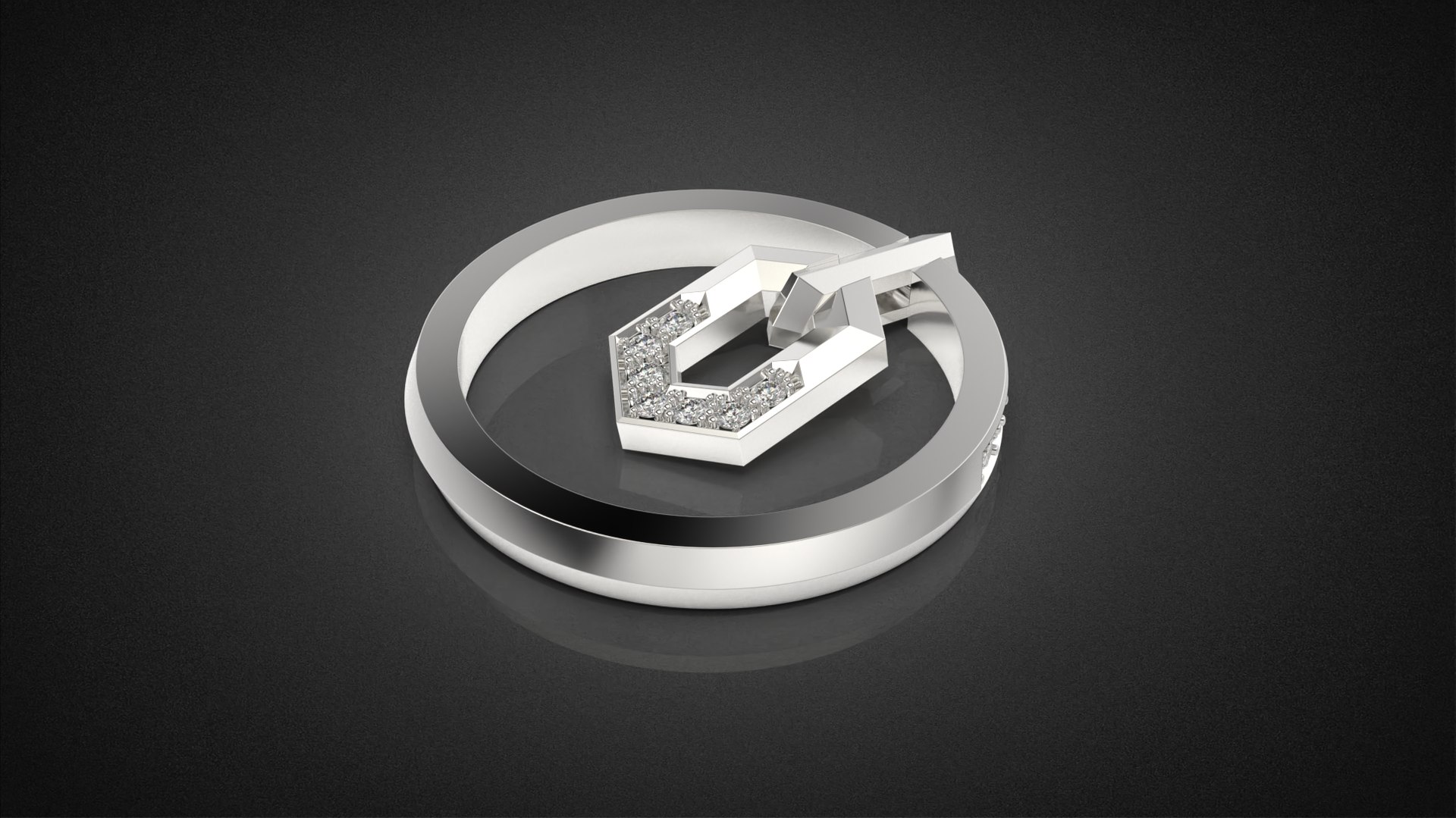 3D Model Fashion Movable Chains Ring All Sizes R56 3D Print Model ...