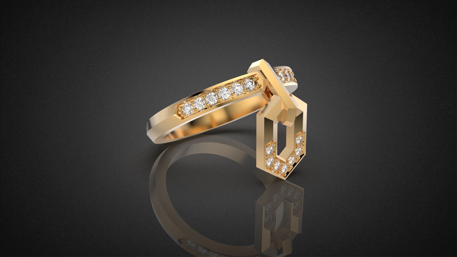 3D Model Fashion Movable Chains Ring All Sizes R56 3D Print Model ...