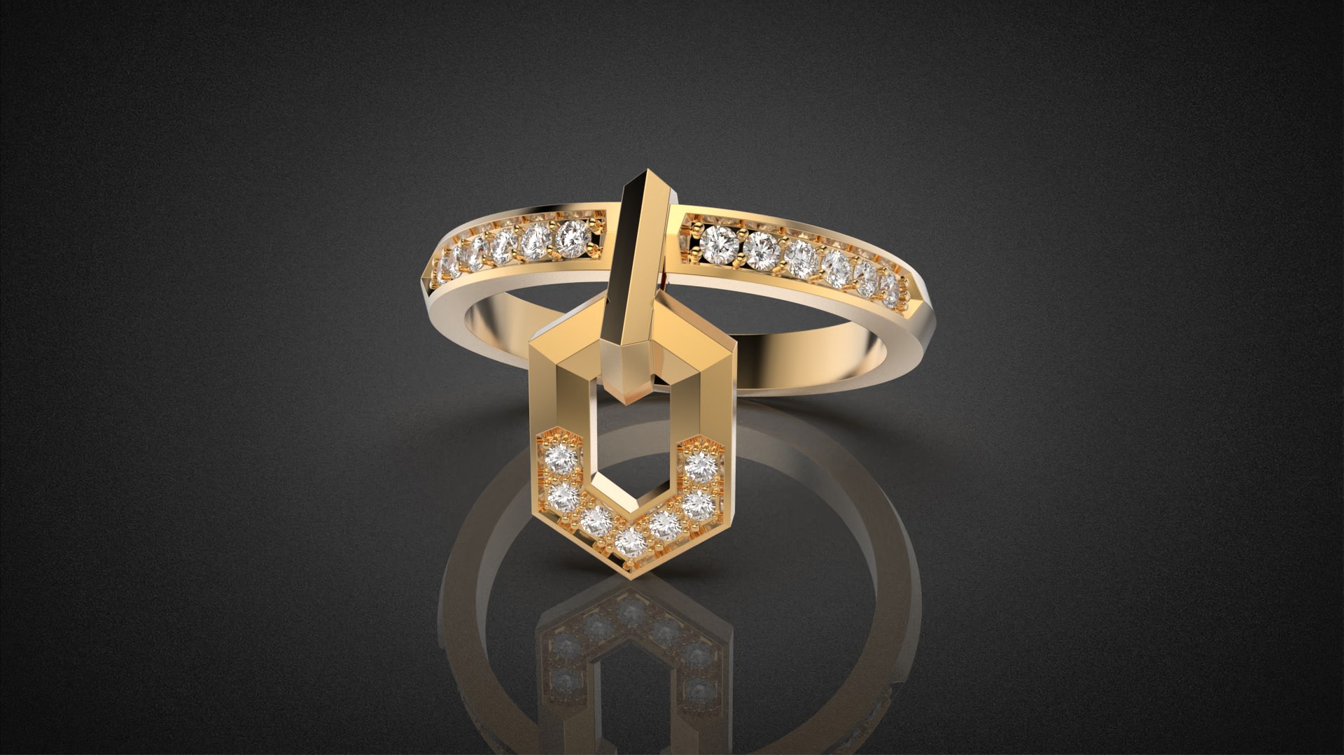 3D Model Fashion Movable Chains Ring All Sizes R56 3D Print Model ...