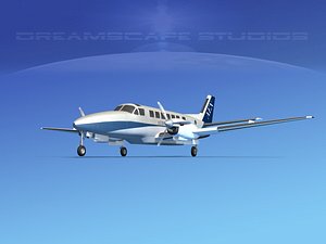 3d model beechcraft airliner turboprop