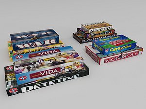 3D boardgame boxes