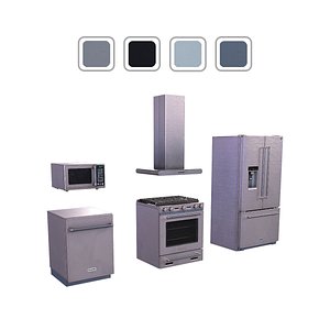 Kitchen Pack V2 Kitchens Appliance Game Ready PBR