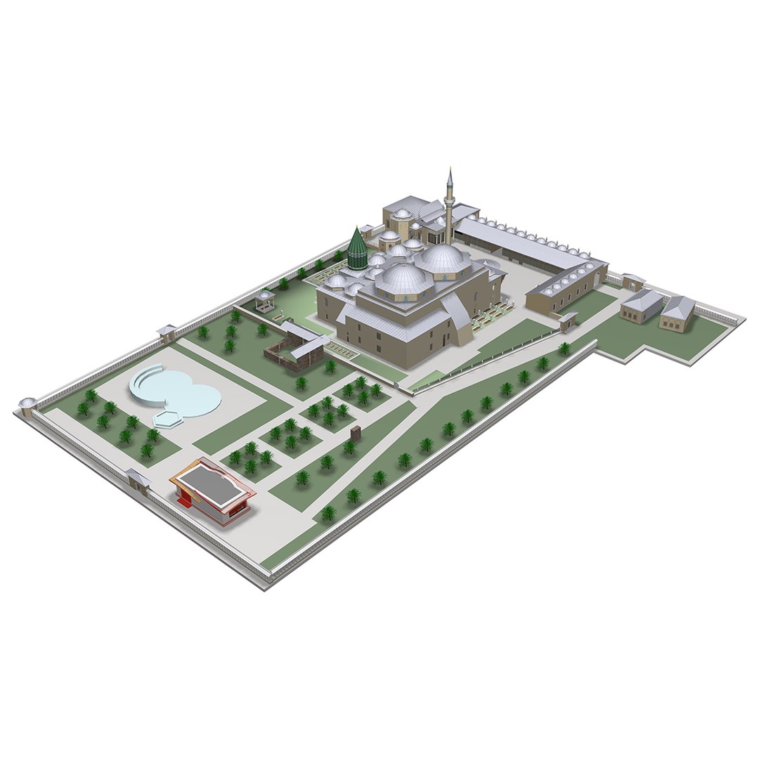 museum mausoleum 3D model https://p.turbosquid.com/ts-thumb/Fu/LH2l35/YtfP4qOx/mevlana_museum_03/jpg/1527723701/1920x1080/fit_q87/8f62830dcee30b5e0b4146126128cb7e17d499b0/mevlana_museum_03.jpg