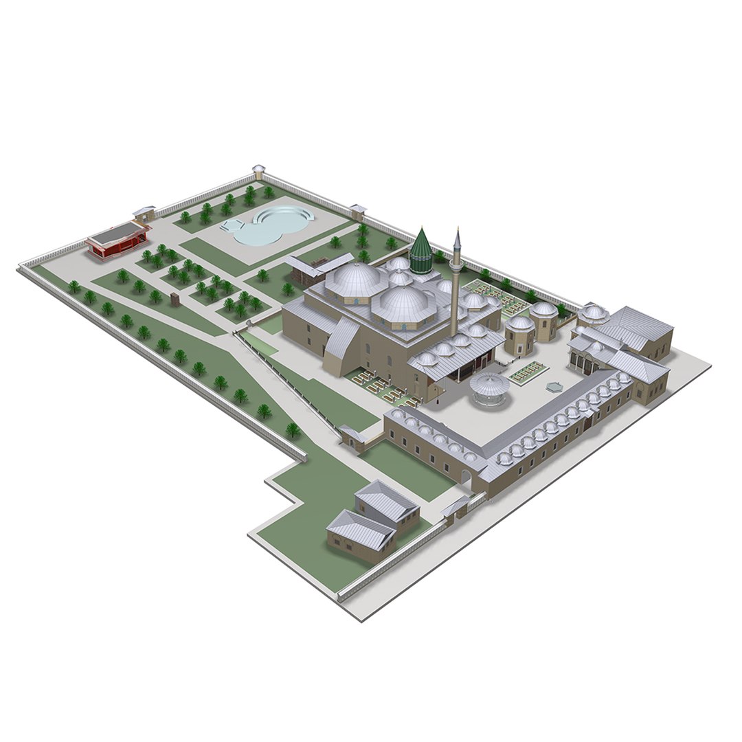 museum mausoleum 3D model https://p.turbosquid.com/ts-thumb/Fu/LH2l35/qpwCmqBA/mevlana_museum_02/jpg/1527723677/1920x1080/fit_q87/c109522f54bbdc8f5895d60de6c3bc899a77416c/mevlana_museum_02.jpg