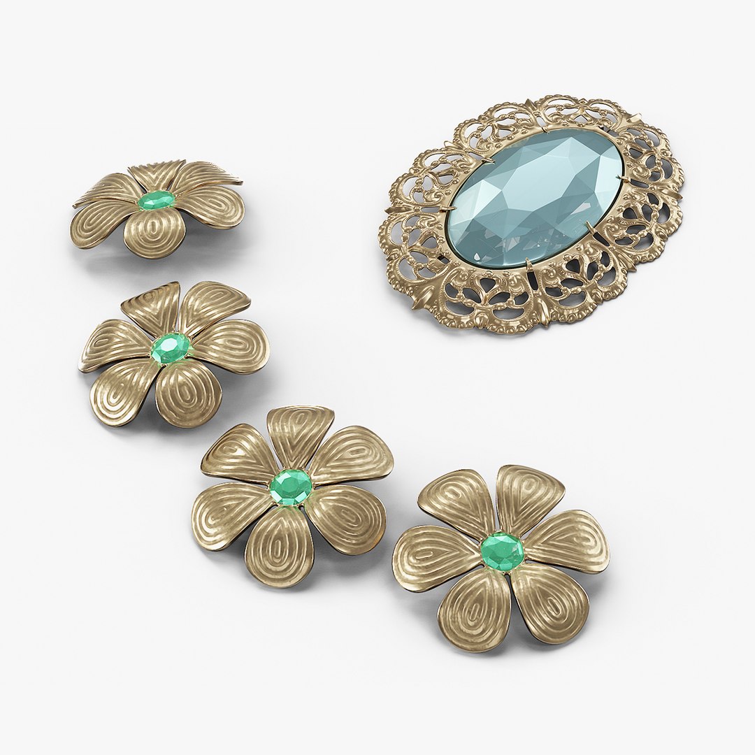 Antique Fashion Accessories Collection 3D model preview
