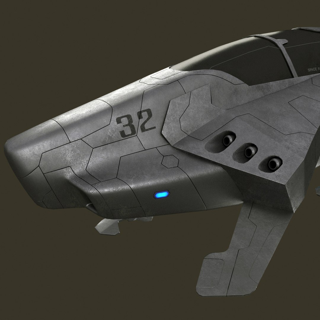 spaceship modelled 3d model