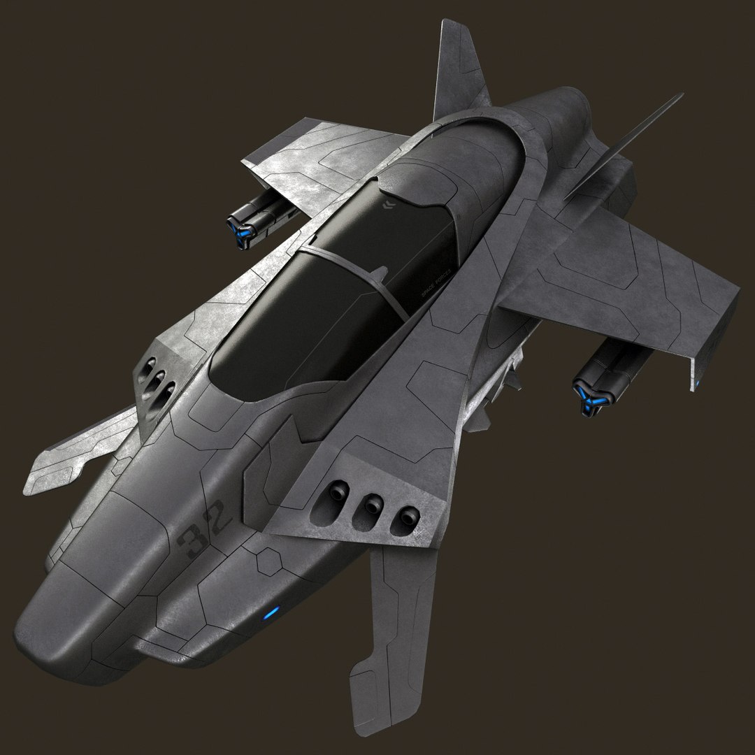 spaceship modelled 3d model