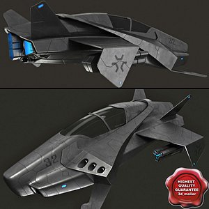 spaceship modelled 3d model
