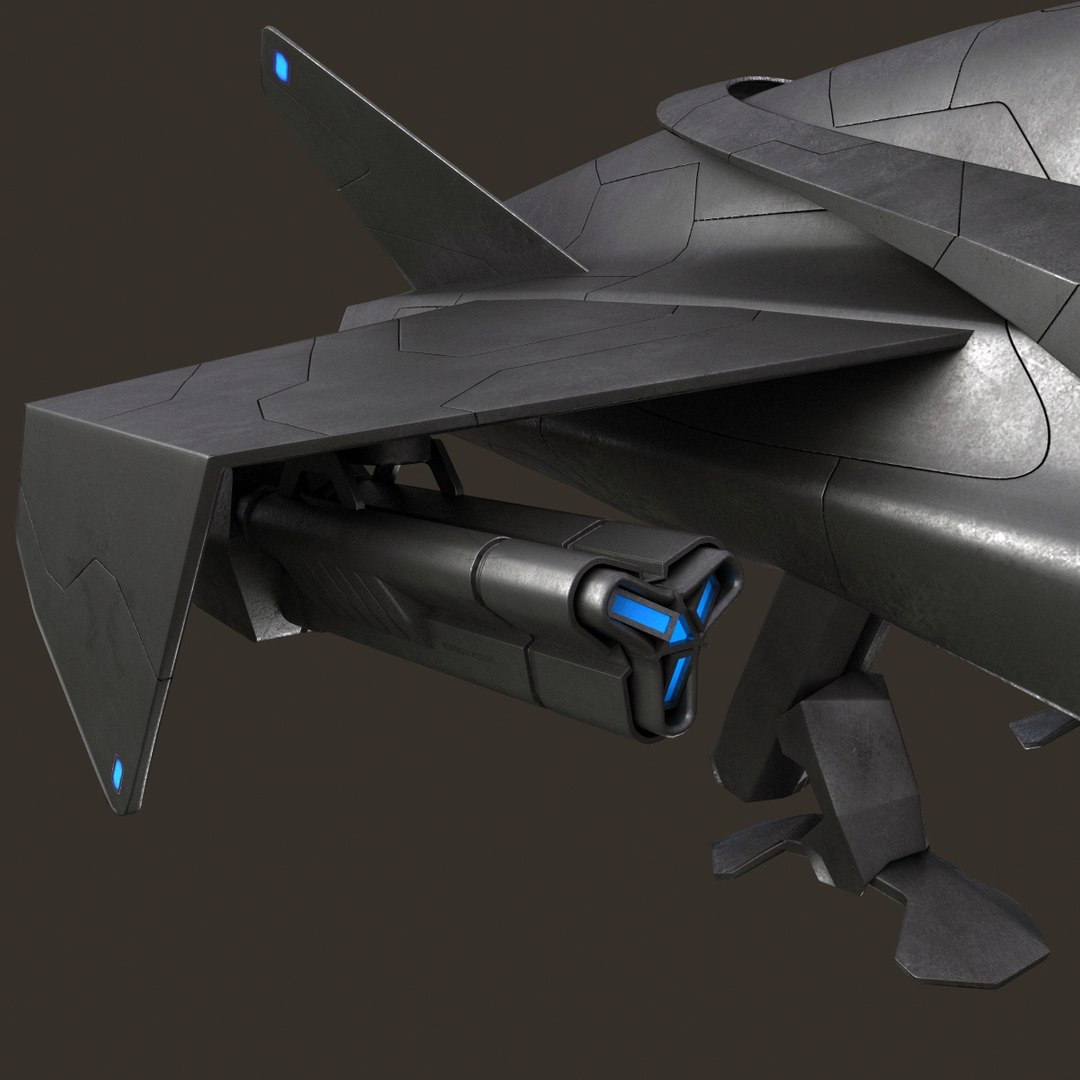 spaceship modelled 3d model