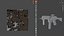 Arme réaliste Low Poly - Texture PBR - Blender Cinema 4D Low-poly modèle 3D
