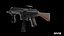 Arme réaliste Low Poly - Texture PBR - Blender Cinema 4D Low-poly modèle 3D