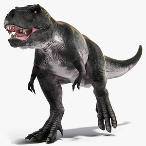 T Rex Running Animated Rigged