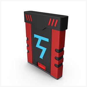 SciFi Access Key Cartridge Red V1 PBR 3D model