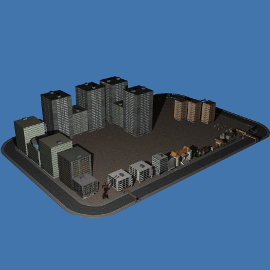 3dsmax Cityscape Scene