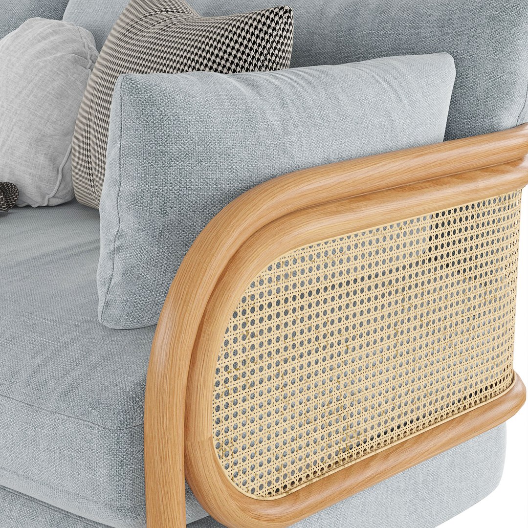 Heatherfield TwoCushion Sofa 3D model TurboSquid 2150882