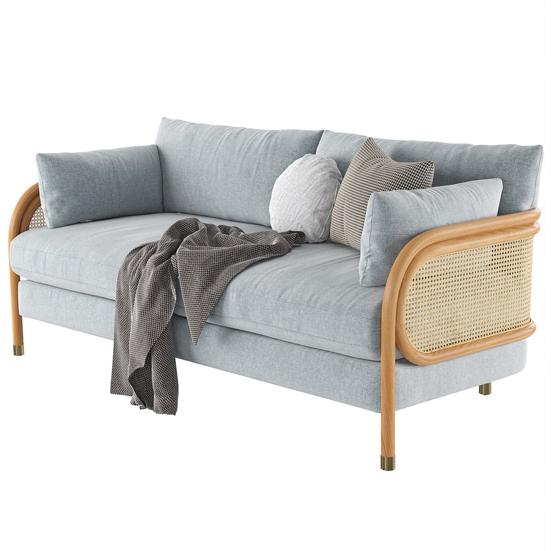Heatherfield TwoCushion Sofa 3D model TurboSquid 2150882